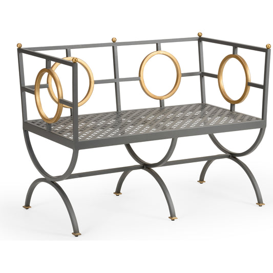 Circle Bench by Chelsea House in steel, antique gold. Made from metal in a eclectic & global style.