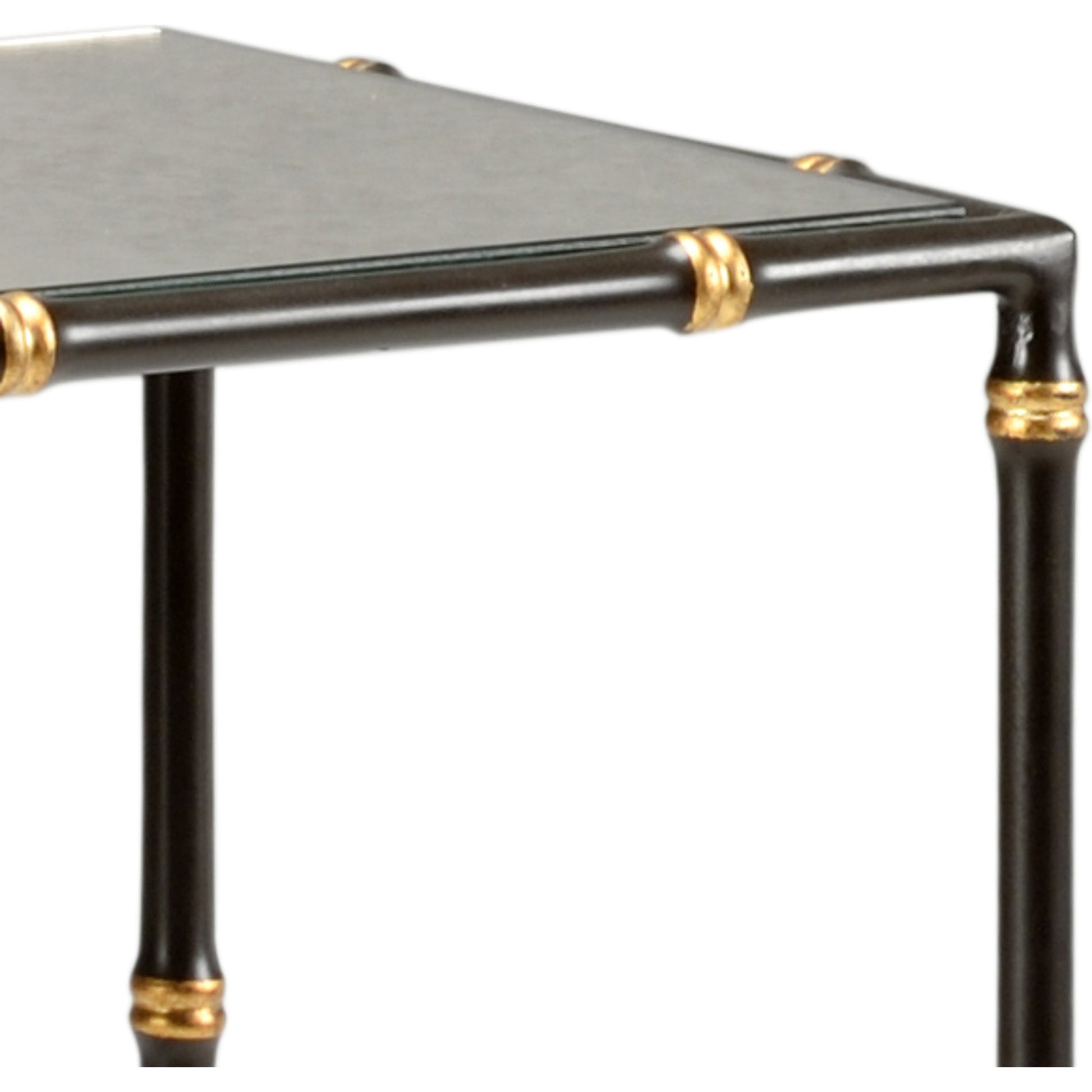 Saigon Console by Chelsea House in espresso, gold, antique, beveled. Made from metal, mirror in a eclectic & global style.