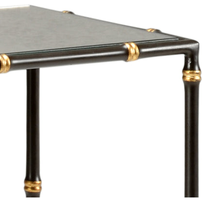 Saigon Console by Chelsea House in espresso, gold, antique, beveled. Made from metal, mirror in a eclectic & global style.