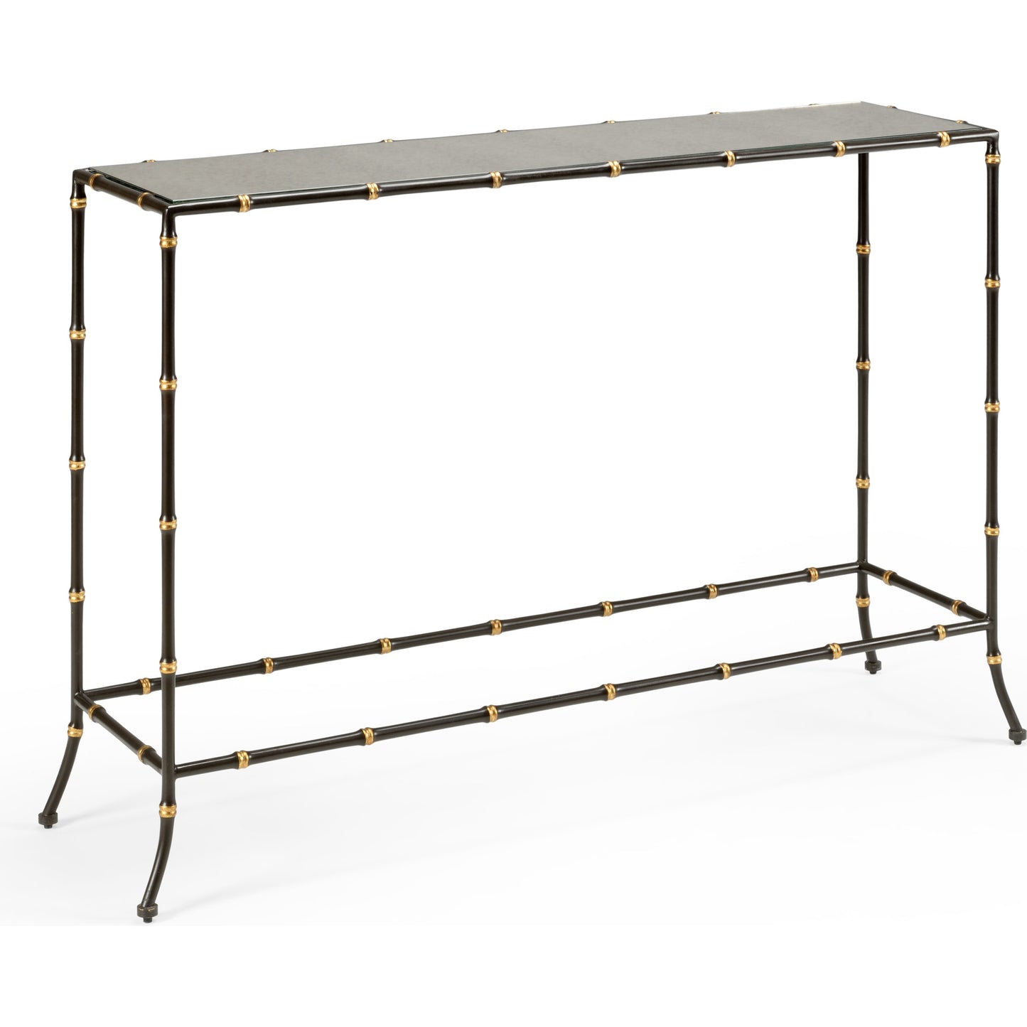 001 SR-782601 | Primary Silo | Saigon Console by Chelsea House in espresso, gold, antique, beveled. Made from metal, mirror in a eclectic & global style.