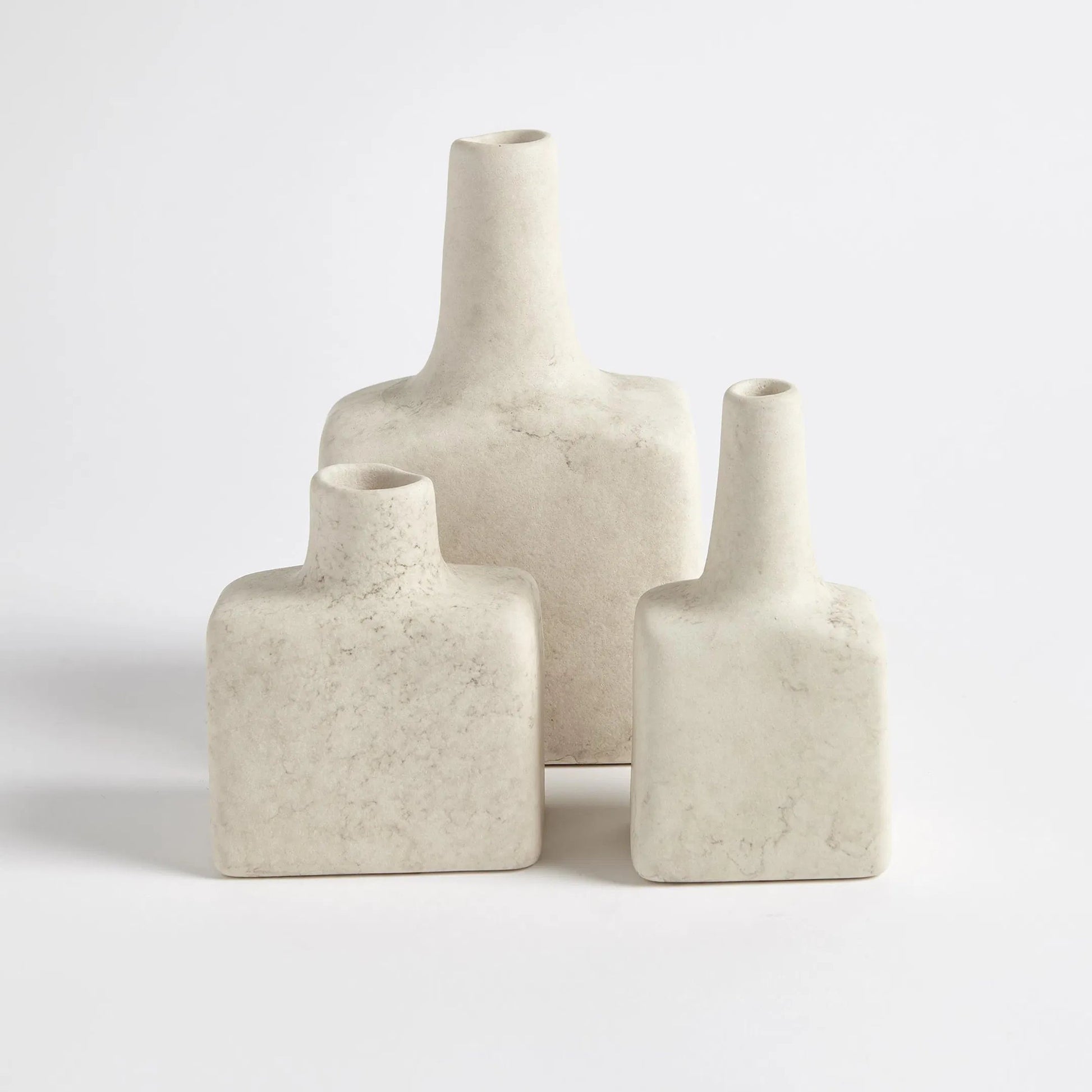 Tall Stack Bottle by Global Views in reactive ivory. Made from earthenware in a eclectic & global style.