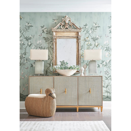 Grand Entrance Mirror by Chelsea House in old world silver, antique. Made from wood, mirror in a cottage & farmhouse style.