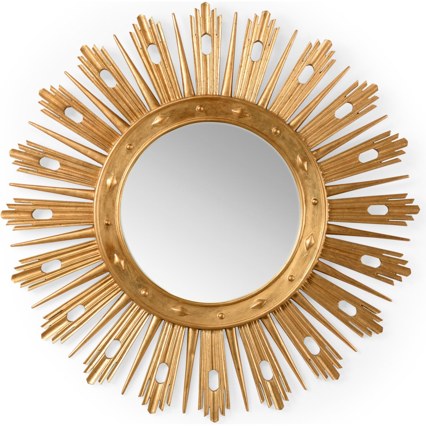 002 SR-782643 | Primary Silo | Wasden Mirror by Chelsea House in antique gold leaf, plain. Made from composite, mirror in a transitional style.