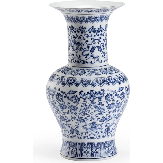 Jomon Vase by Chelsea House in white, blue, matte. Made from ceramic in a cottage & farmhouse style.