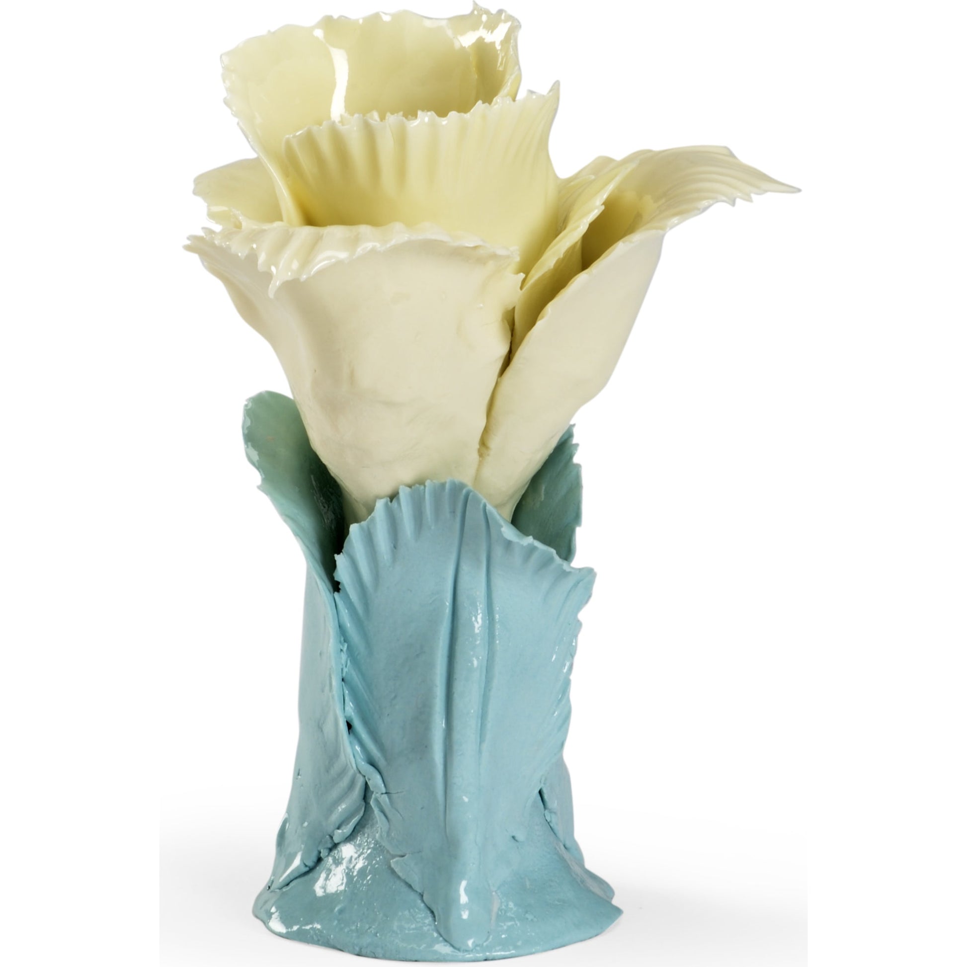 Chelsea Flower by Chelsea House in matte white. Made from ceramic in a cottage & farmhouse style.