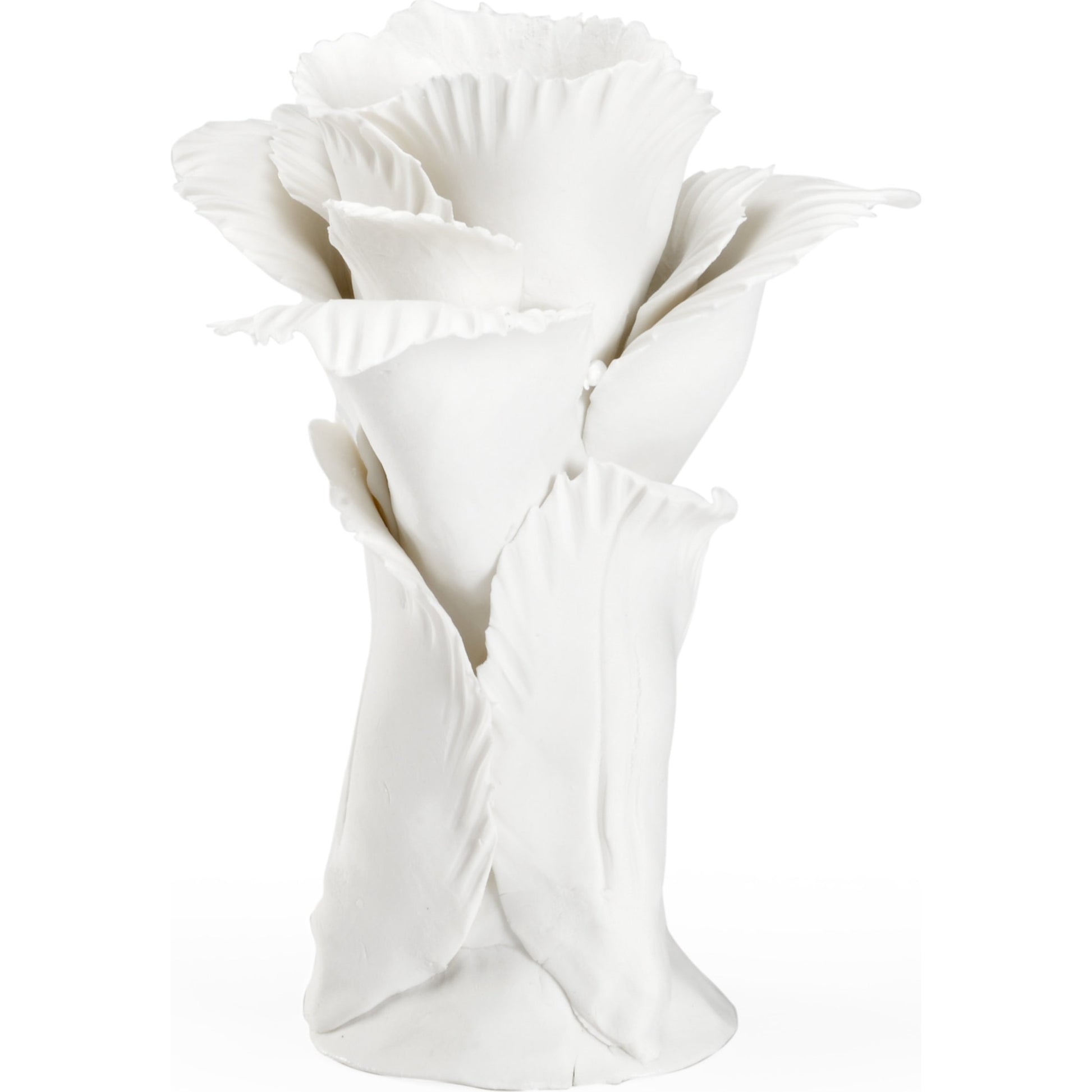 Chelsea Flower by Chelsea House in matte white. Made from ceramic in a cottage & farmhouse style.