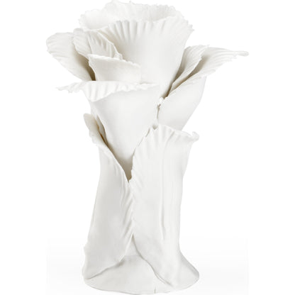 Chelsea Flower by Chelsea House in matte white. Made from ceramic in a cottage & farmhouse style.