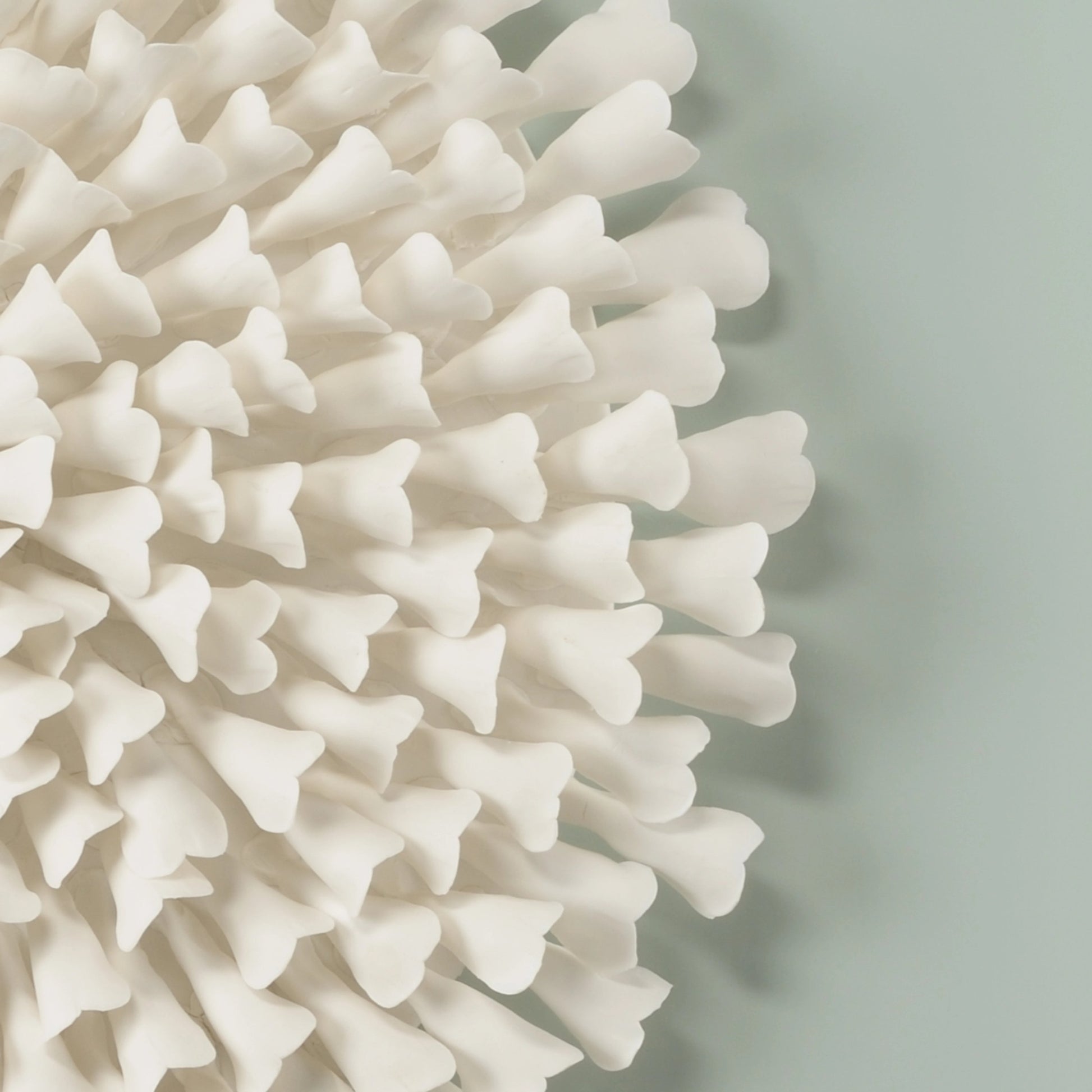 Succulent Wall Sculpture by Chelsea House in white, clear, mint green. Made from ceramic, acrylic, wood in a transitional style.