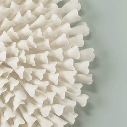 Succulent Wall Sculpture by Chelsea House in white, clear, mint green. Made from ceramic, acrylic, wood in a transitional style.