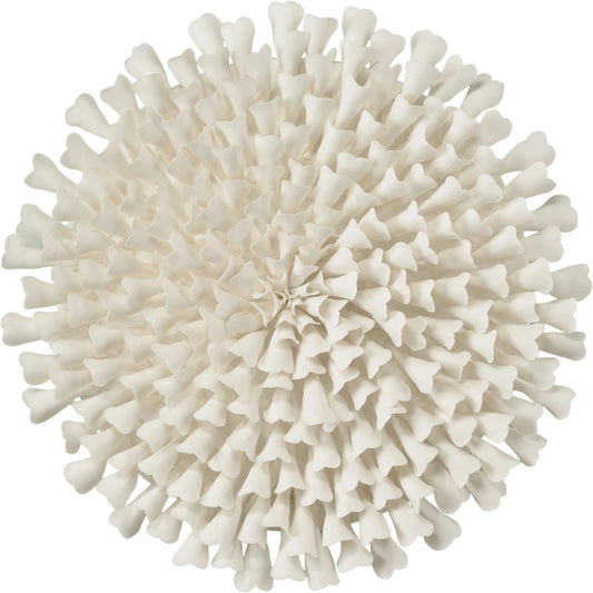 Succulent Wall Sculpture by Chelsea House in white, green. Made from ceramic, acrylic, wood in a transitional style.