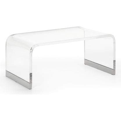 Waterfall Acrylic Coffee Table by Chelsea House. Made from acrylic, metal in a modern style.