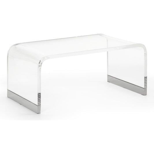 Waterfall Acrylic Coffee Table by Chelsea House. Made from acrylic, metal in a modern style.