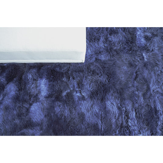 Sheepskin Rug - Blue by Exquisite Rugs in blue. Made from new zealand sheepskin in a unique style.