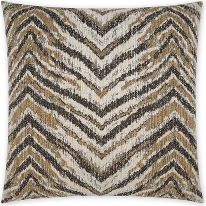 Tikeri Throw Pillow by DV Kap Home in tan/taupe. Made from 28.16% cotton, 21.86% rayon, 17.78% polyester, 11.93% olefin, 11.67% uv polyester, 18.40% pcr polyester in a modern style.