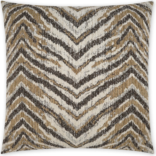 Tikeri Throw Pillow by DV Kap Home in tan/taupe. Made from 28.16% cotton, 21.86% rayon, 17.78% polyester, 11.93% olefin, 11.67% uv polyester, 18.40% pcr polyester in a modern style.