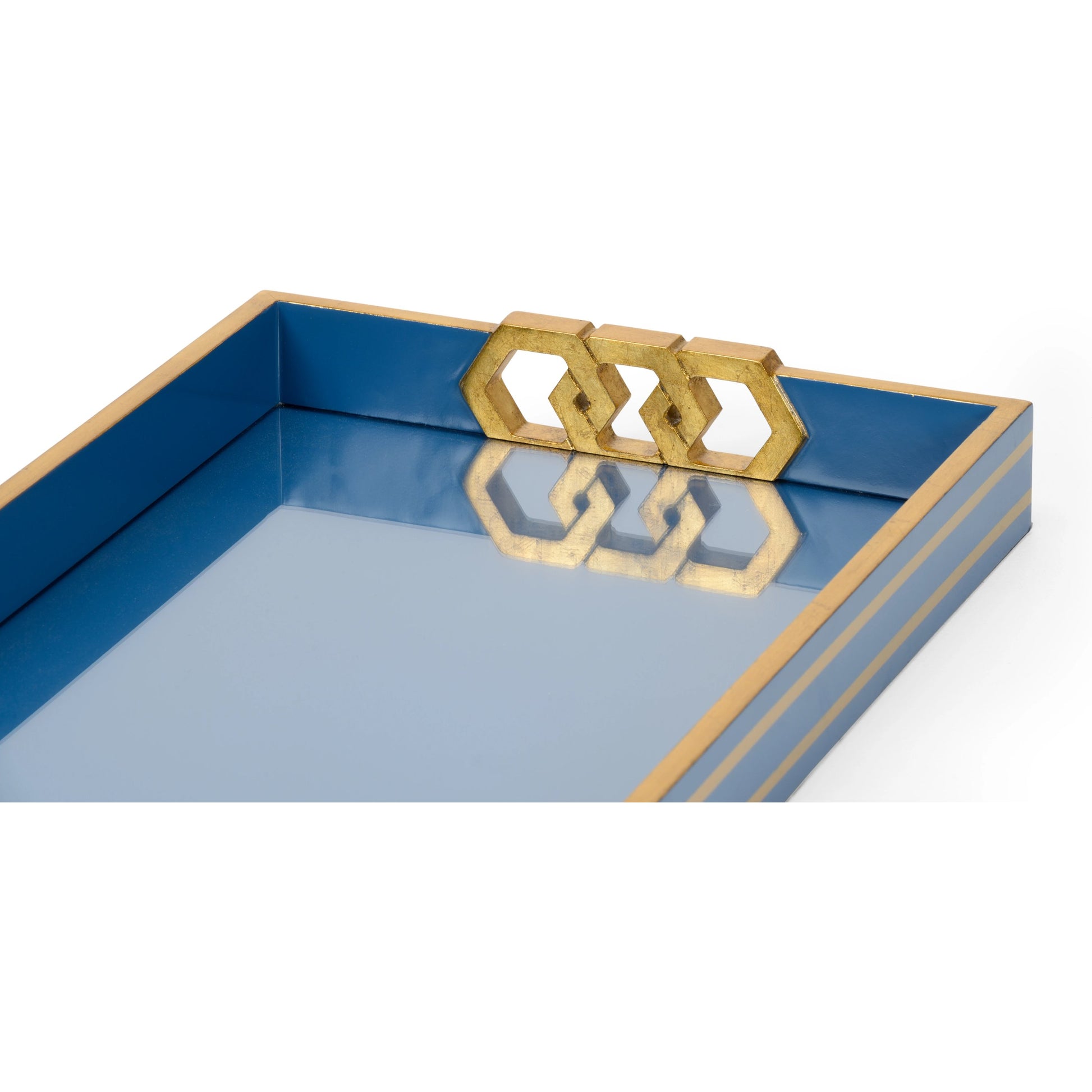 Copas Serving Tray by Chelsea House. Made from wood/glass in a modern style.