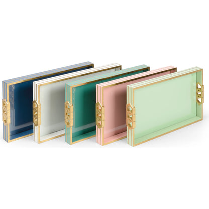 Copas Serving Tray by Chelsea House. Made from wood/glass in a modern style.