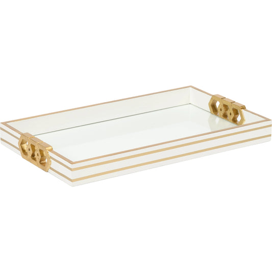 Copas Serving Tray by Chelsea House. Made from wood/glass in a modern style.