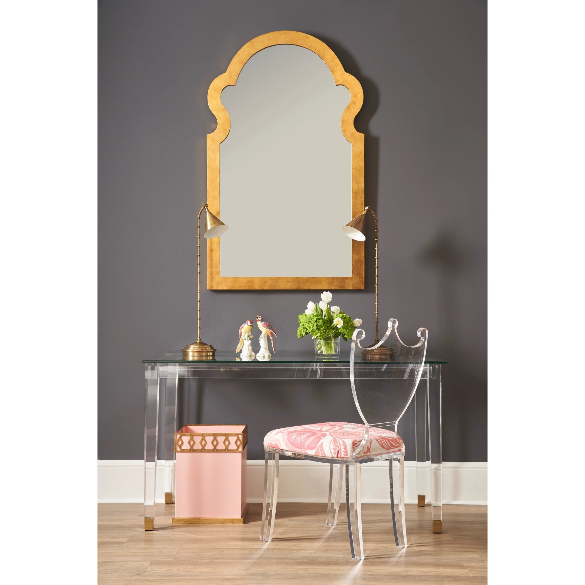 Regency Hall Chair by Chelsea House. Made from acrylic/muslin in a modern style.
