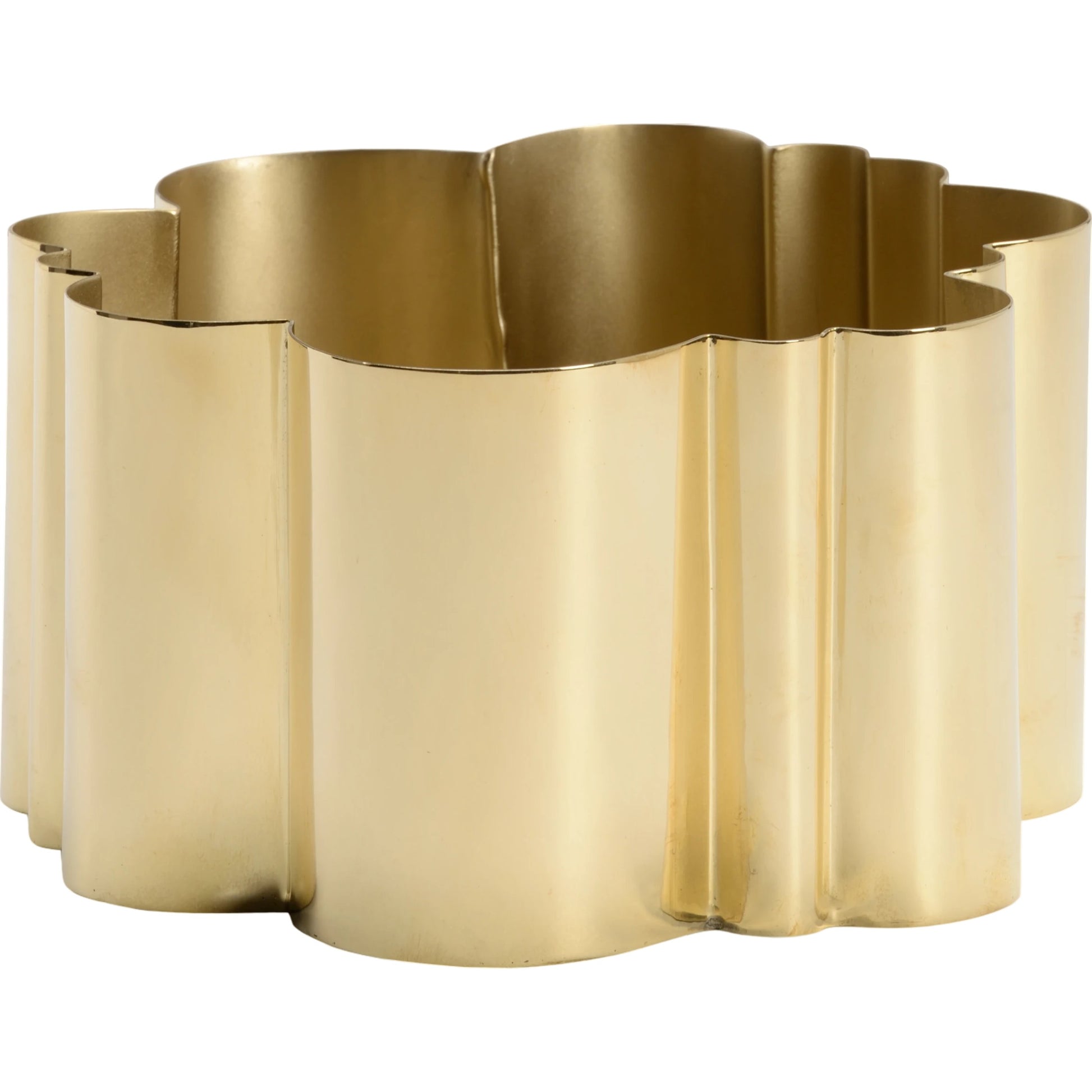 Cloud Bowl by Chelsea House in matte, polished brass. Made from aluminum in a modern style.