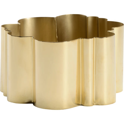 Cloud Bowl by Chelsea House in matte, polished brass. Made from aluminum in a modern style.