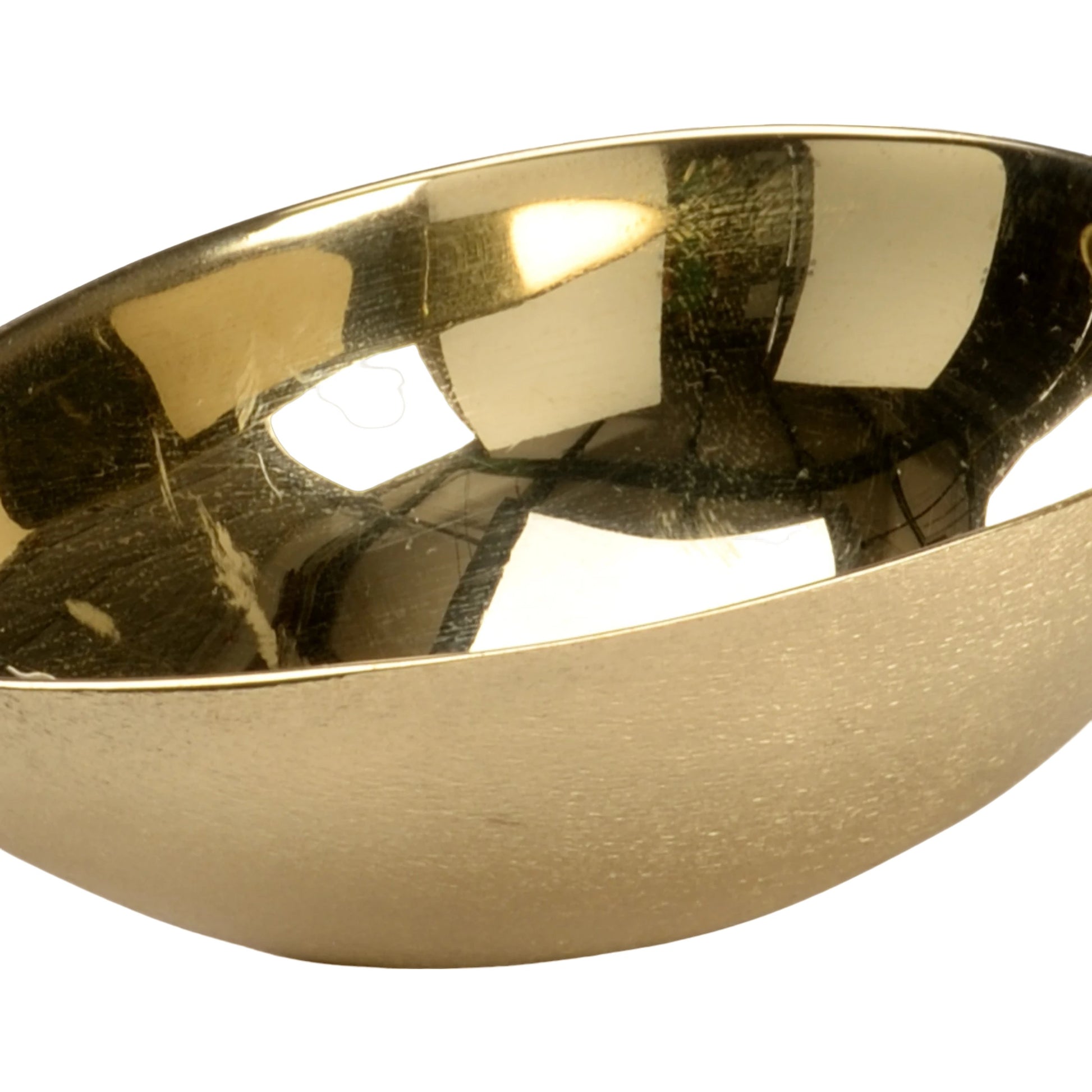 Egg Bowl by Chelsea House in matte, polished brass. Made from aluminum in a modern style.