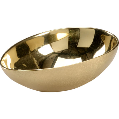 Egg Bowl by Chelsea House in matte, polished brass. Made from aluminum in a modern style.