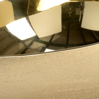 Egg Bowl by Chelsea House in matte, polished brass. Made from aluminum in a modern style.