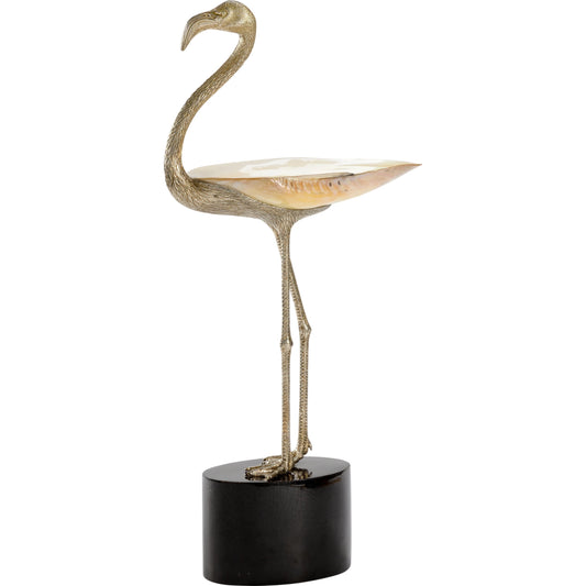 Flamingo Centerpiece by Chelsea House in silver plated, natural. Made from brass/kabibi/penshell in a modern style.