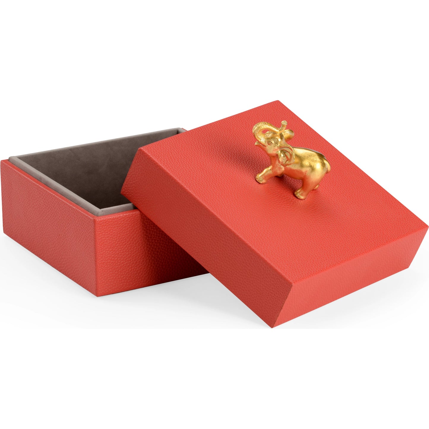 002 SI-2105269 | Additional Silo | Elephant Box by Chelsea House in red, metallic gold. Made from leatherette/composite in a modern style.