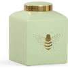 Light Green Glaze, Metallic Gold