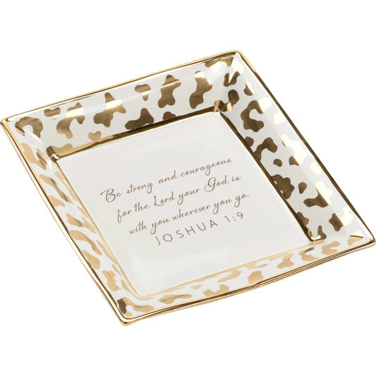 Square Jungle Verse Plate by Chelsea House. Made from ceramic in a modern style.