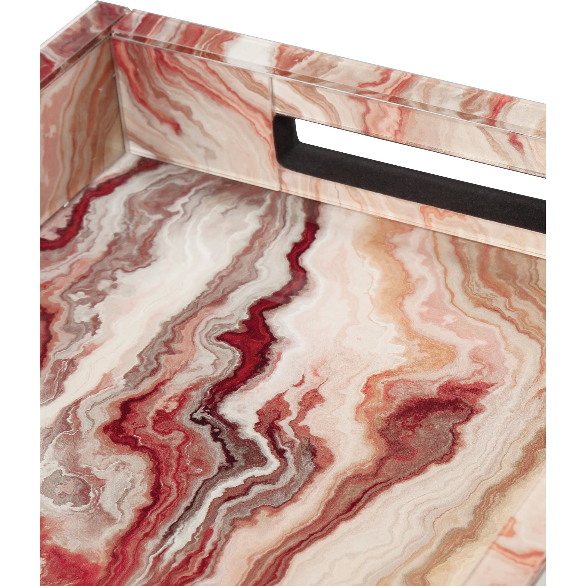 Interstellar Tray by Currey and Company. Made from glass, paper, engineered wood in a modern style.