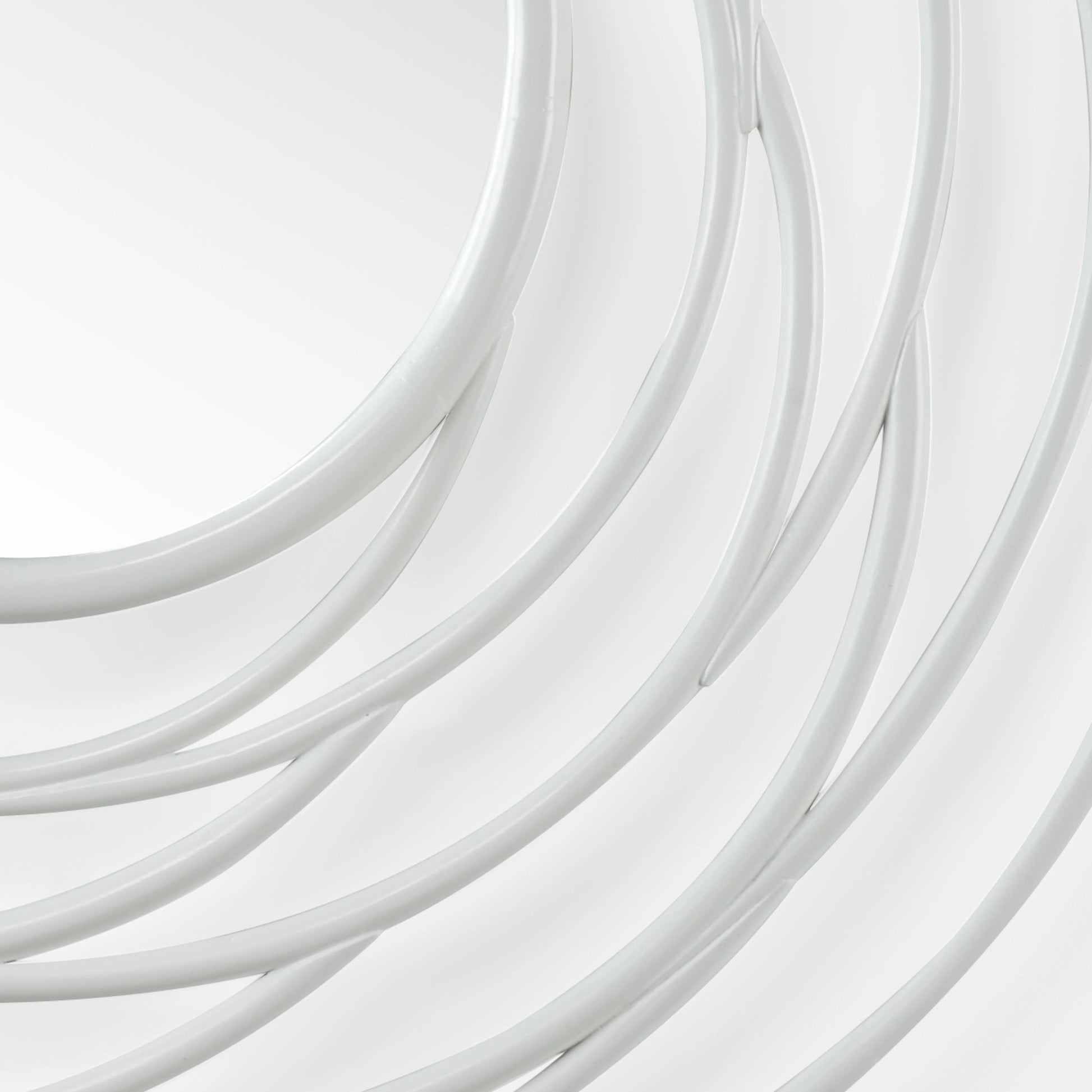 Swirl Mirror by Chelsea House in white, lacquer, clear, plain. Made from rattan/mirror in a modern style.