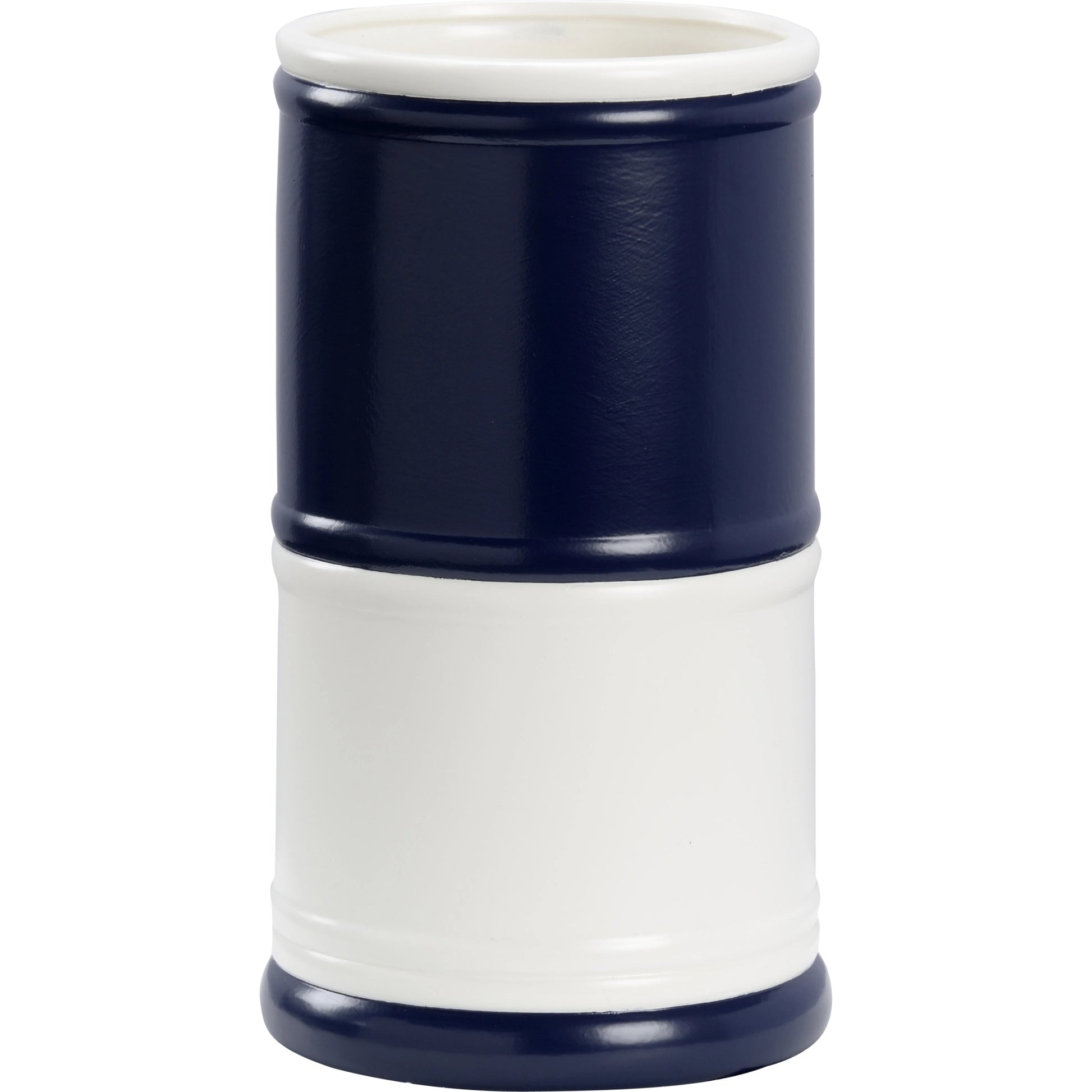 Regatta Vase 2 by Chelsea House in navy, white. Made from ceramic in a modern style.
