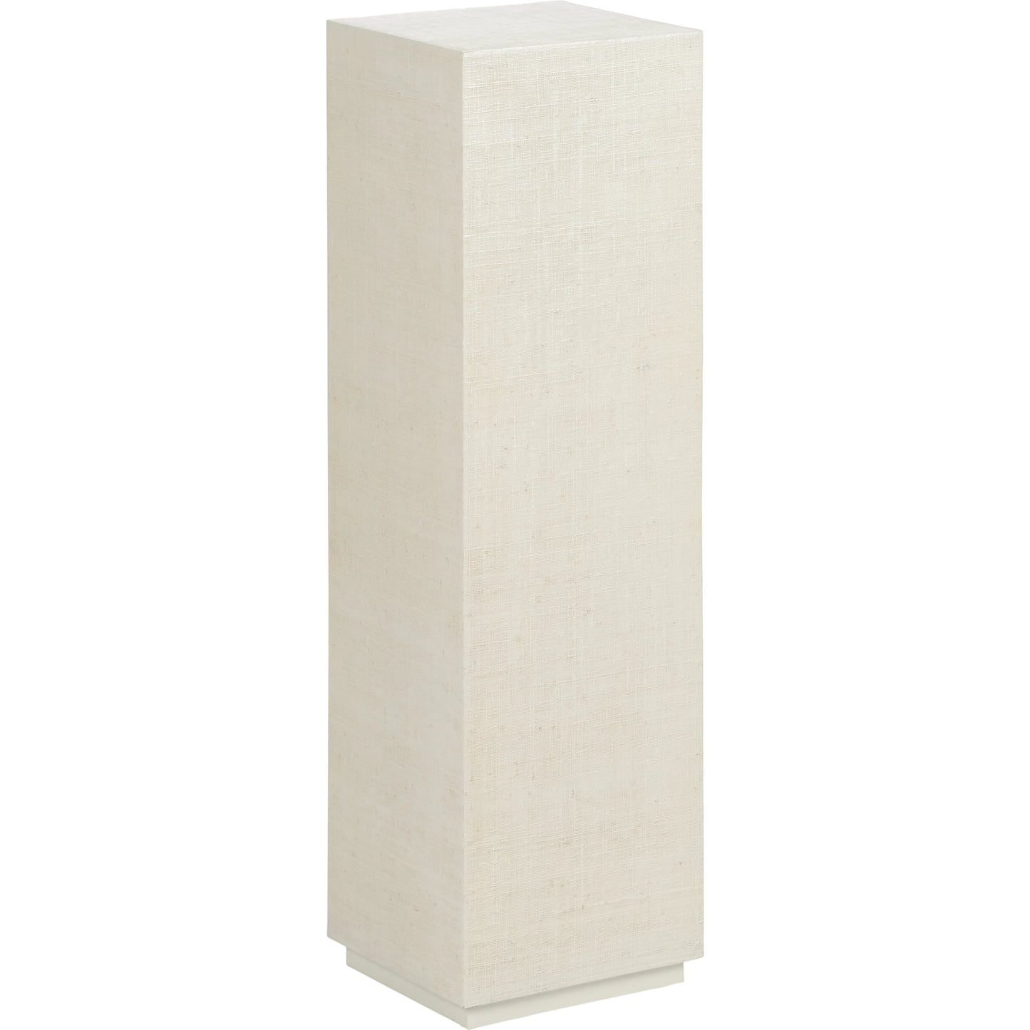 001 SI-2105387 | Primary Silo | Raffia Pedestal by Chelsea House in white lacquer. Made from raffia on wood in a modern style.