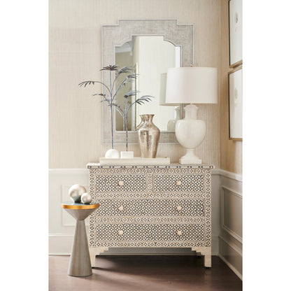 Henkley Vase by Chelsea House in polished nickel. Made from aluminum in a modern style.