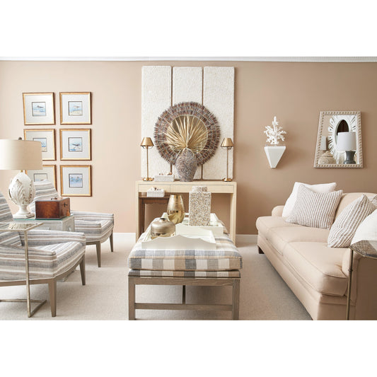 Ward Urn by Chelsea House in gold. Made from aluminum in a modern style.