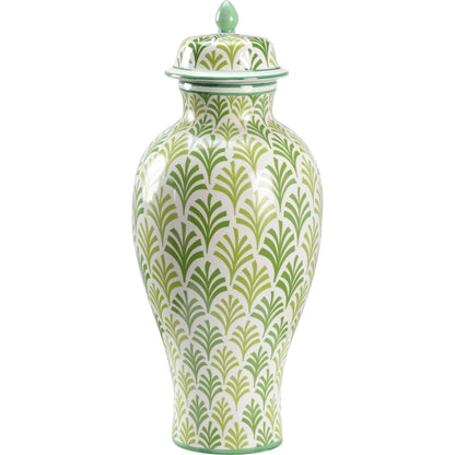 Matisse Urn by Chelsea House in white, lime, kelly. Made from ceramic in a transitional style.