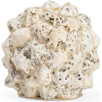 Shell Ball by Chelsea House in natural. Made from sacharine shells in a modern style.