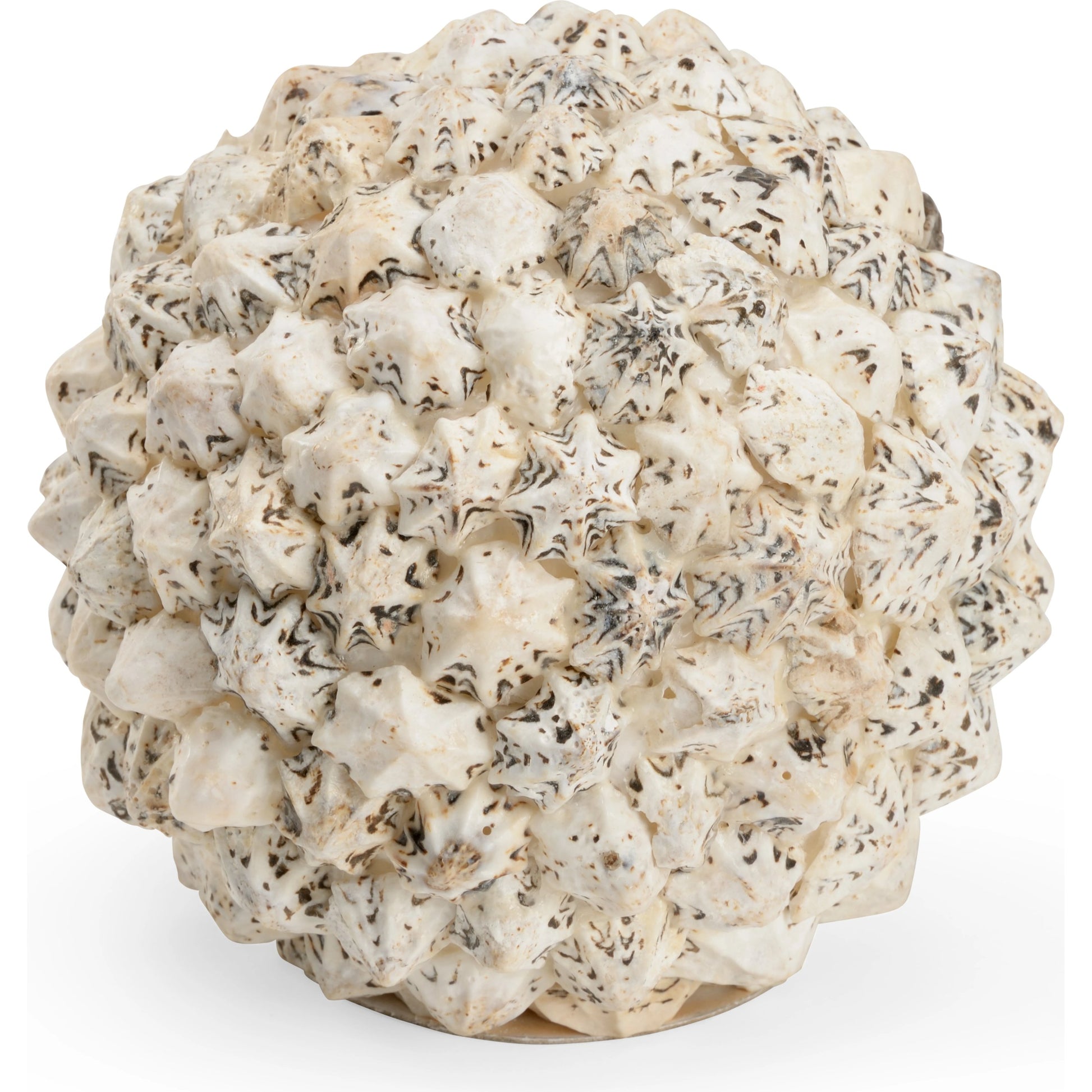 Shell Ball by Chelsea House in natural. Made from sacharine shells in a modern style.