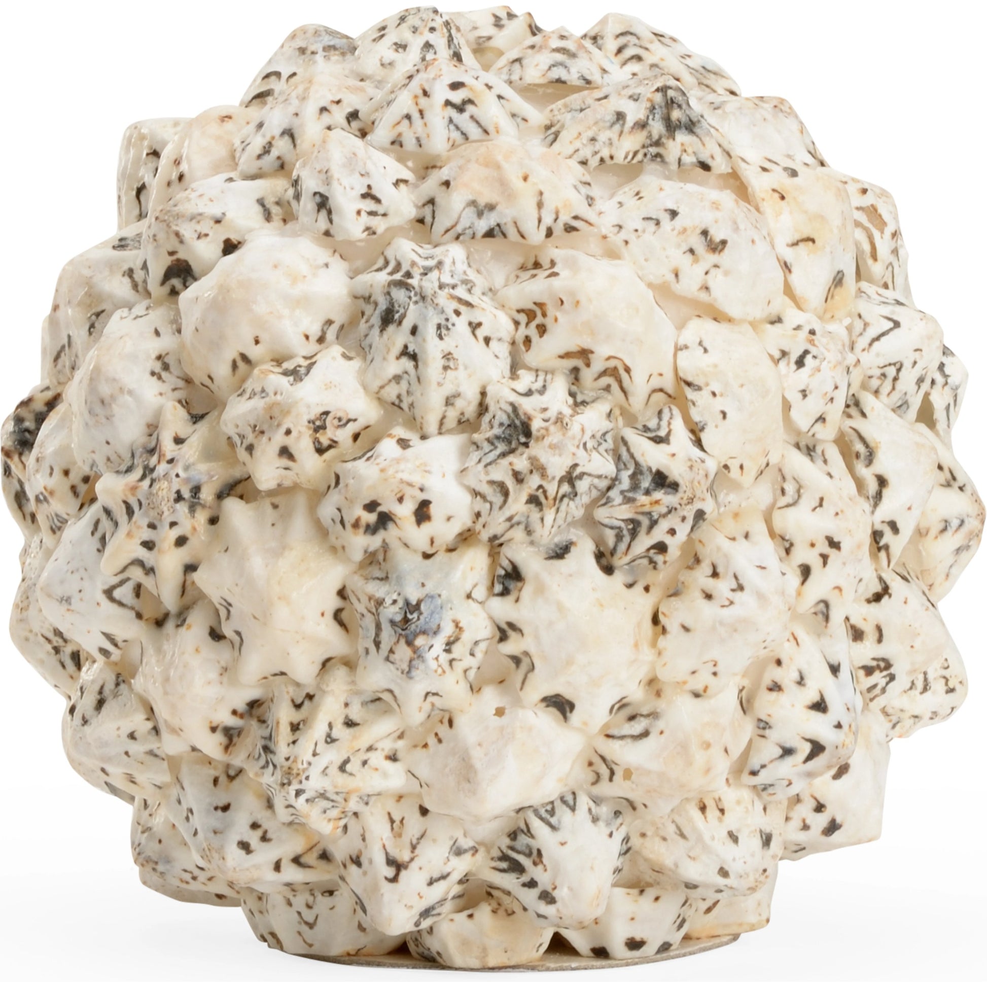 Shell Ball by Chelsea House in natural. Made from sacharine shells in a modern style.