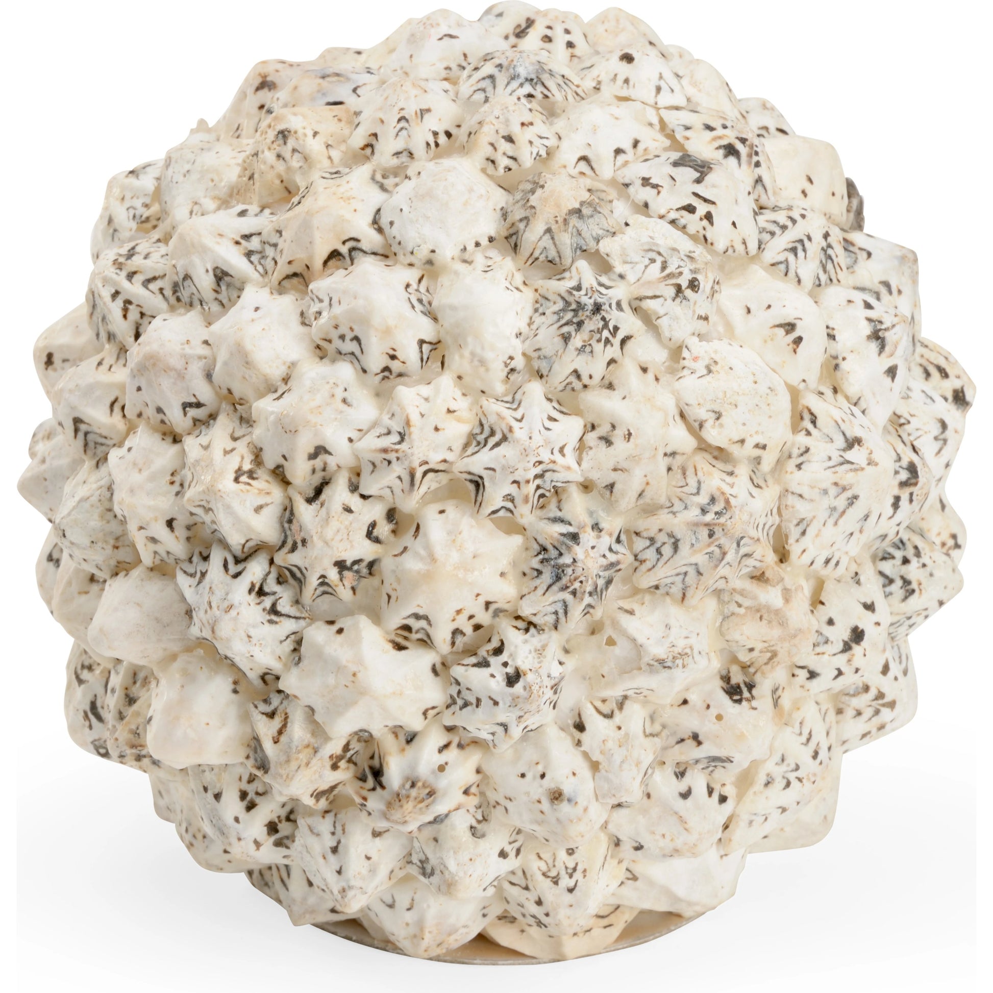 Shell Ball by Chelsea House in natural. Made from sacharine shells in a modern style.