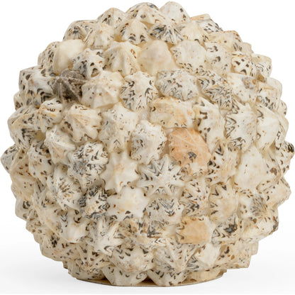 Shell Ball by Chelsea House in natural. Made from sacharine shells in a modern style.