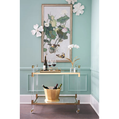 Magnolia Wall Flower by Chelsea House in matte white. Made from ceramic in a modern style.