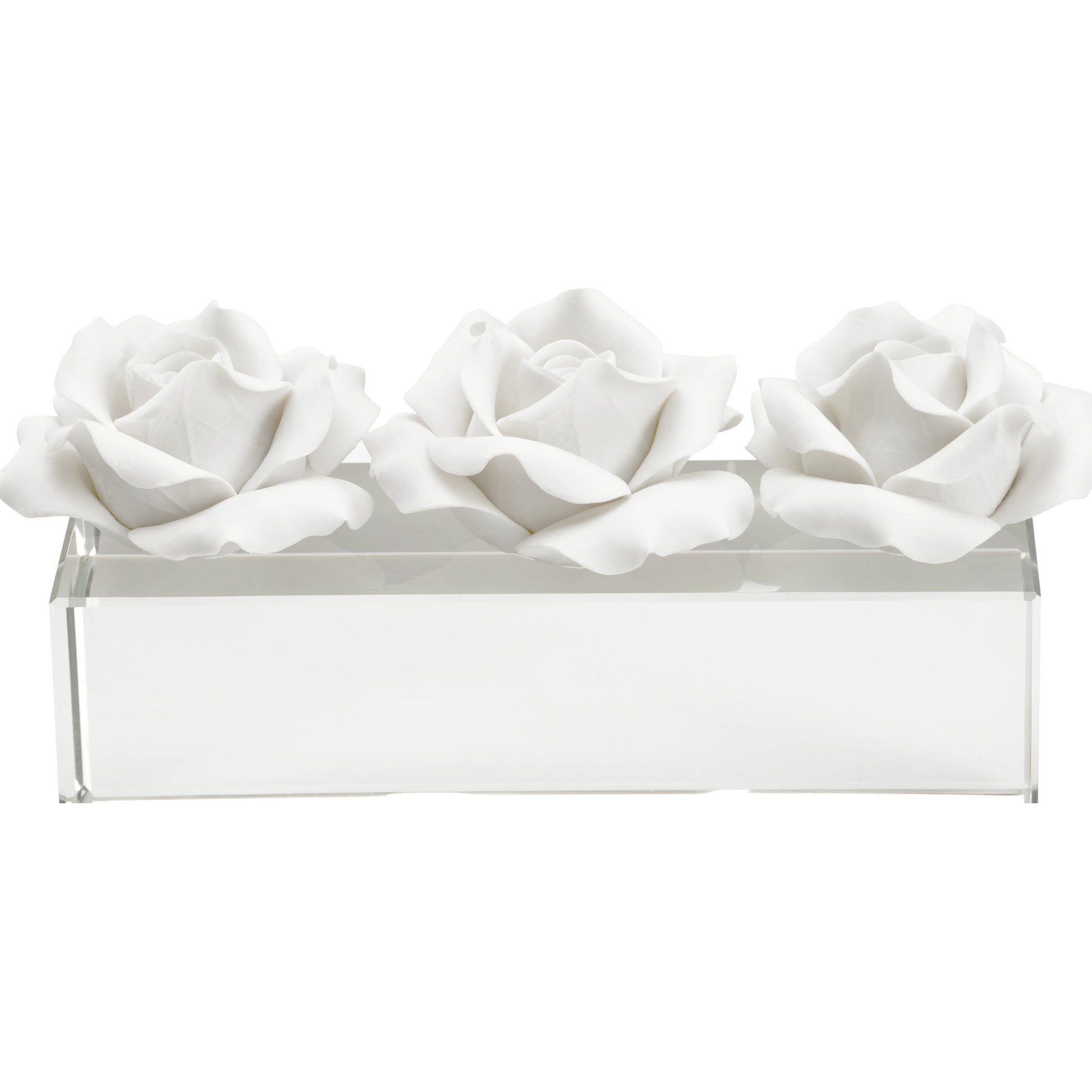 Rose Pave by Chelsea House in clear, matte white. Made from crystal/ceramic in a modern style.