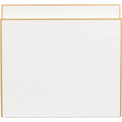 Chatsworth Side Table by Chelsea House in white, metallic gold. Made from wood in a modern style.