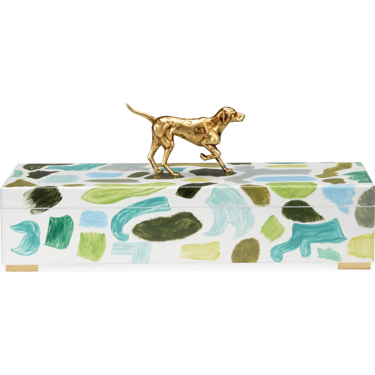 002 SI-2105441 | Additional Silo | Pointer Box by Chelsea House in hand painted, antique gold. Made from wood/composite in a modern style.