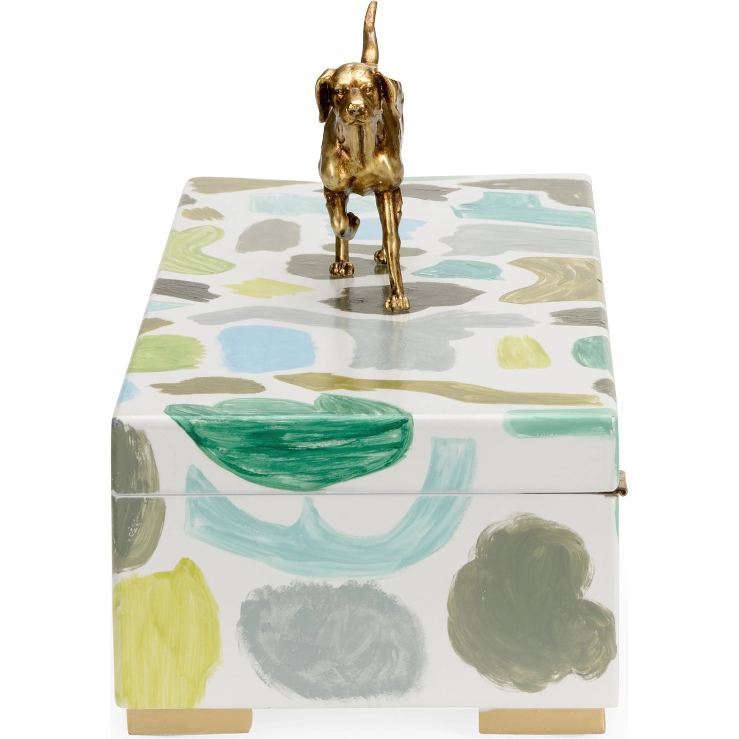 005 SI-2105441 | Additional Silo | Pointer Box by Chelsea House in hand painted, antique gold. Made from wood/composite in a modern style.
