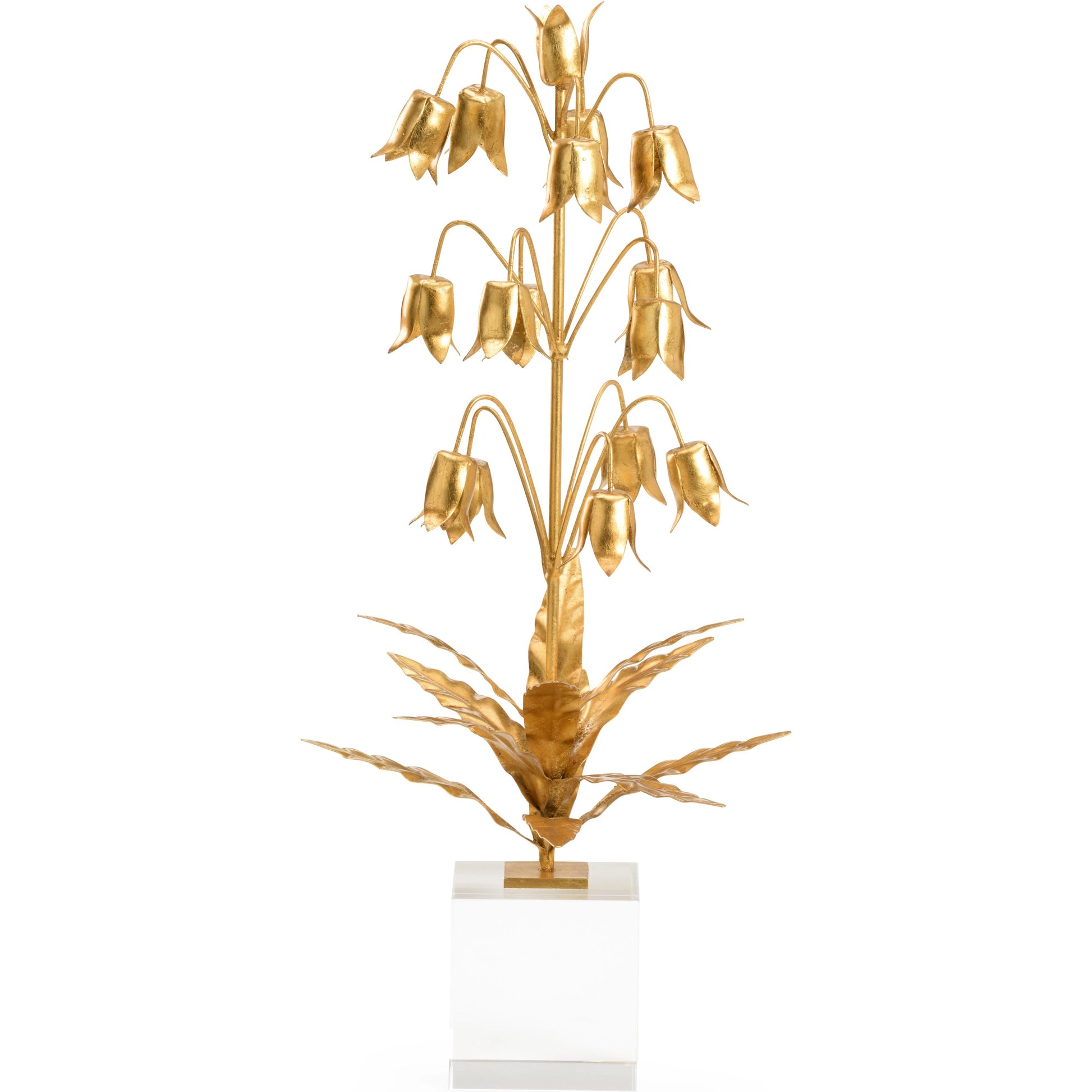 Lily of the Valley by Chelsea House in metallic gold, clear. Made from iron in a modern style.